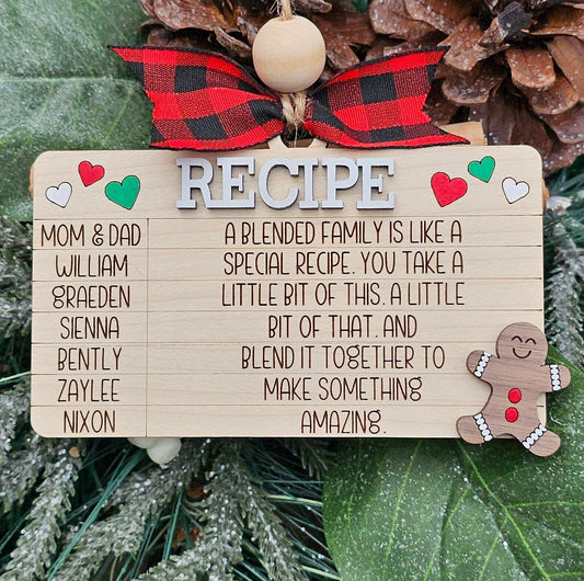 Blended Family Christmas Ornament ~ Personalized Mixed Family ~ Step Parent ~ Step Kids ~ Big Families ~ Blended Families ~ Christmas 2023